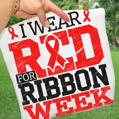 Red Ribbon Week Bundle Png, In October We Wear, Red Ribbon Week Png, Drug-Free, Anti-Drug Svg, Red ribbon Week, Sublimation Designs, Digital