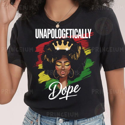 a woman wearing a black t - shirt with a picture of a woman wearing a