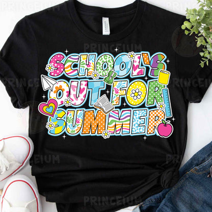a t - shirt that says school is out for summer