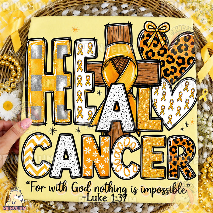 Heal Cancer Gold Ribbon