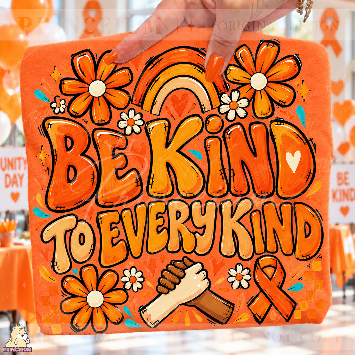 Be Kind to Every Kind PNG Orange Unity Day Anti-Bullying Design | Instant Digital Download