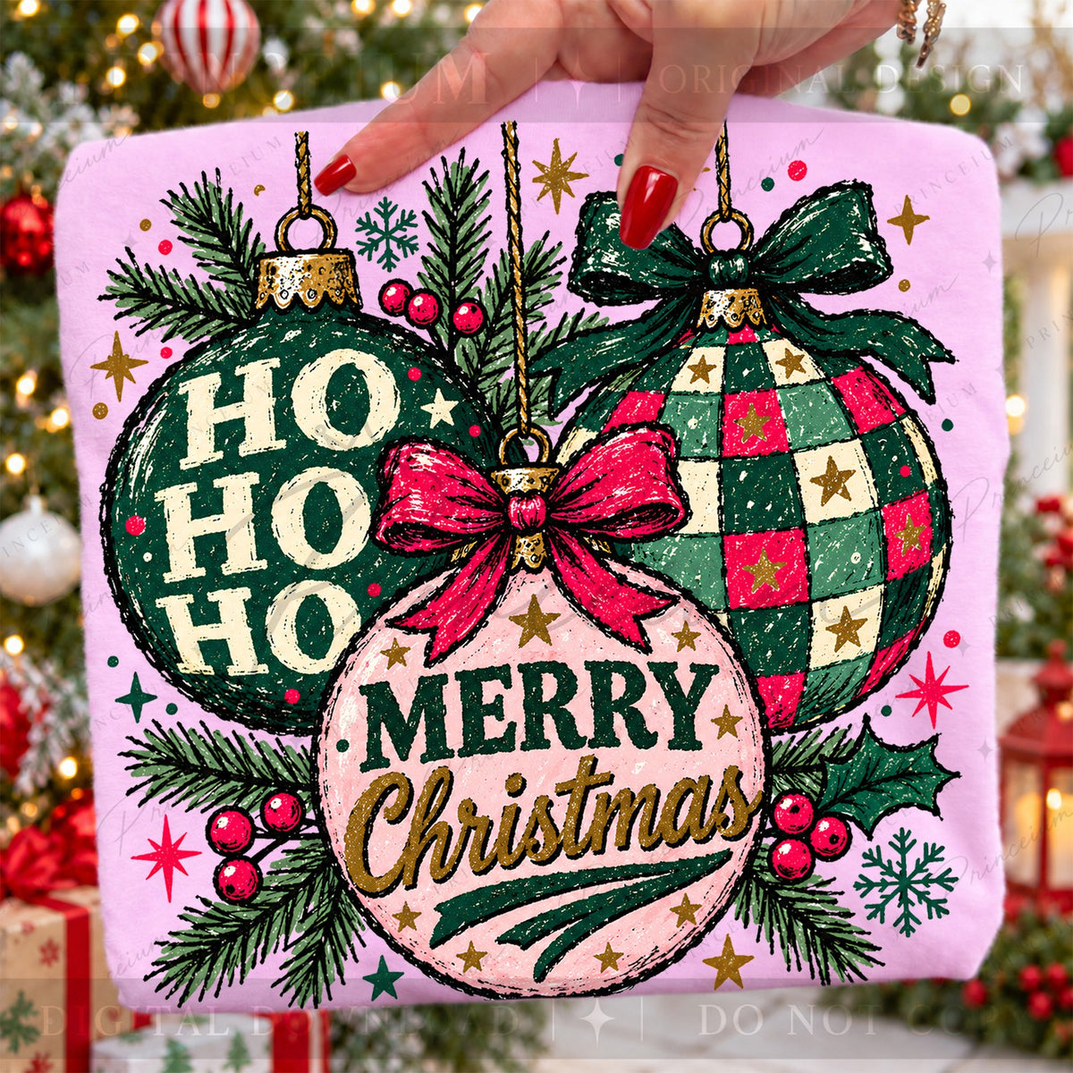 Ho Ho Ho Christmas Ornaments