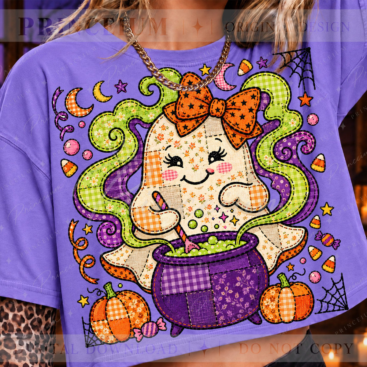 Patchwork Ghost Cauldron