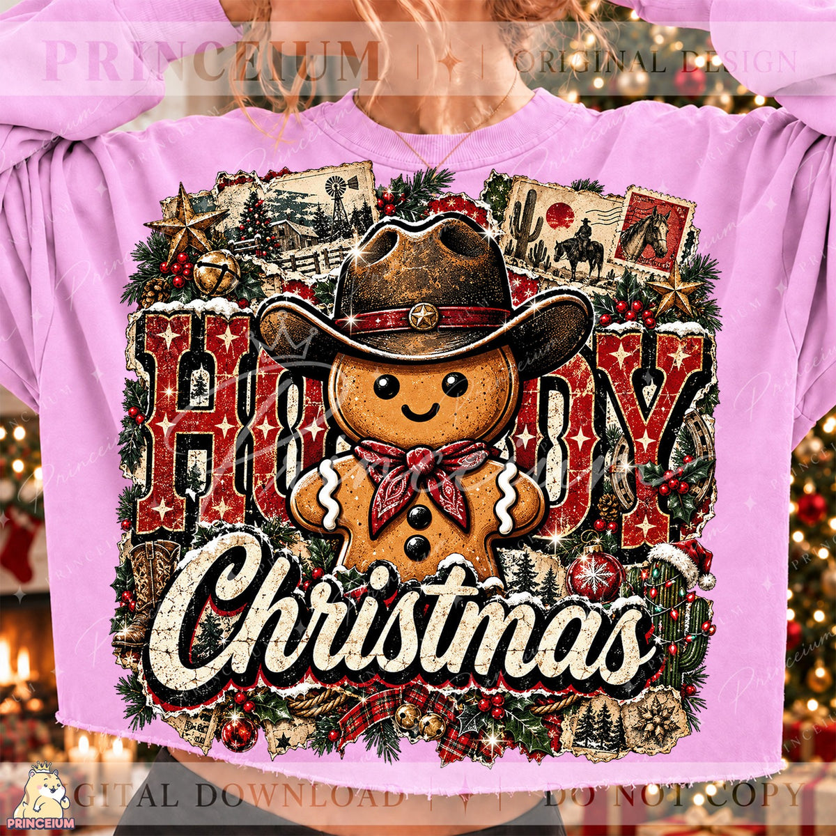 Howdy Christmas Gingerbread Cowboy