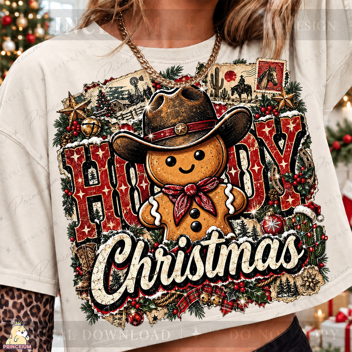 Howdy Christmas Gingerbread Cowboy