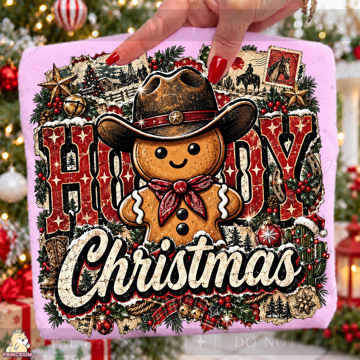 Howdy Christmas Gingerbread Cowboy