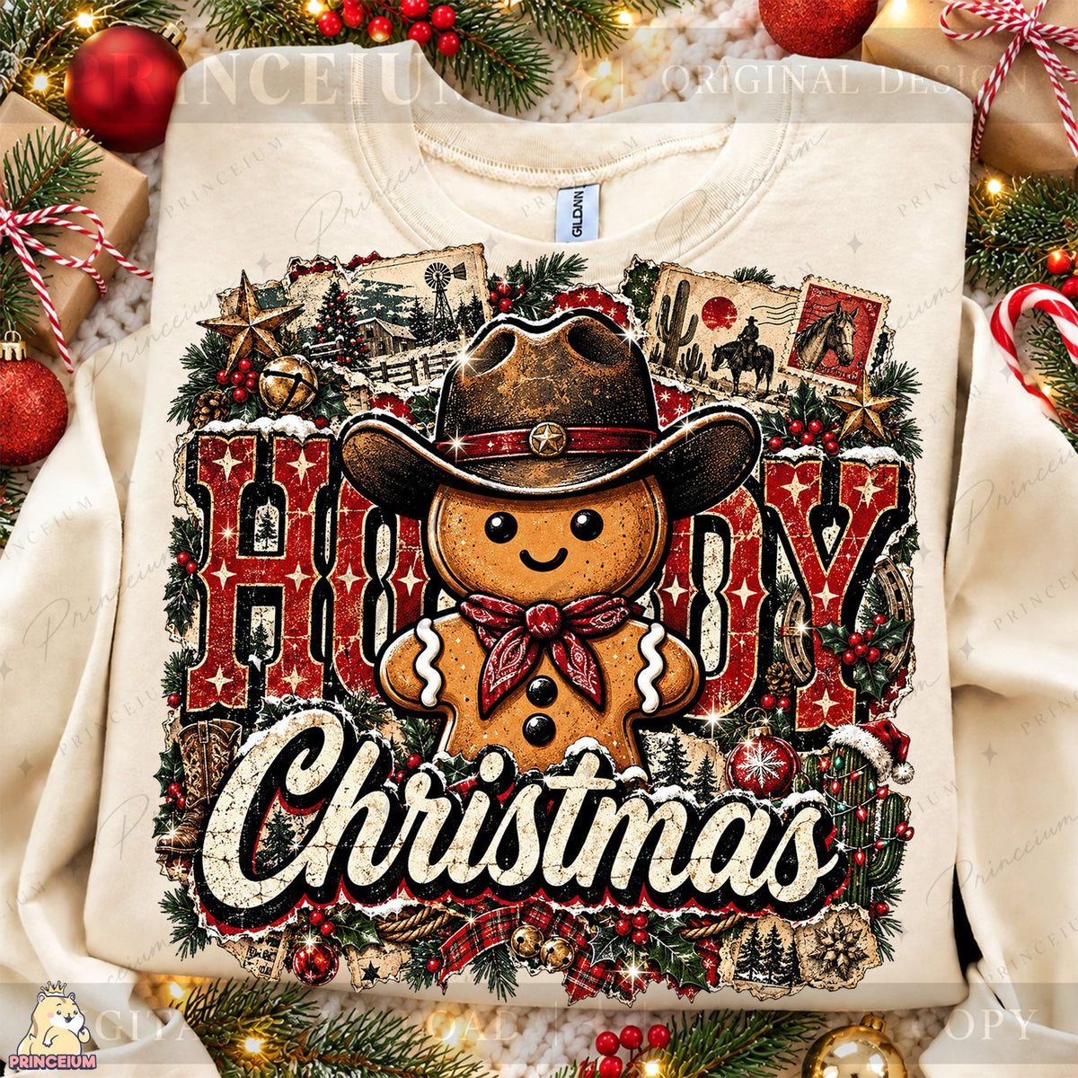 Howdy Christmas Gingerbread Cowboy