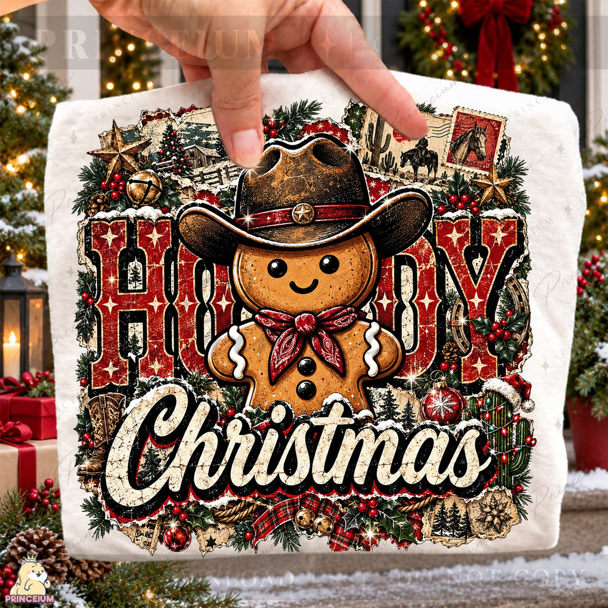 Howdy Christmas Gingerbread Cowboy