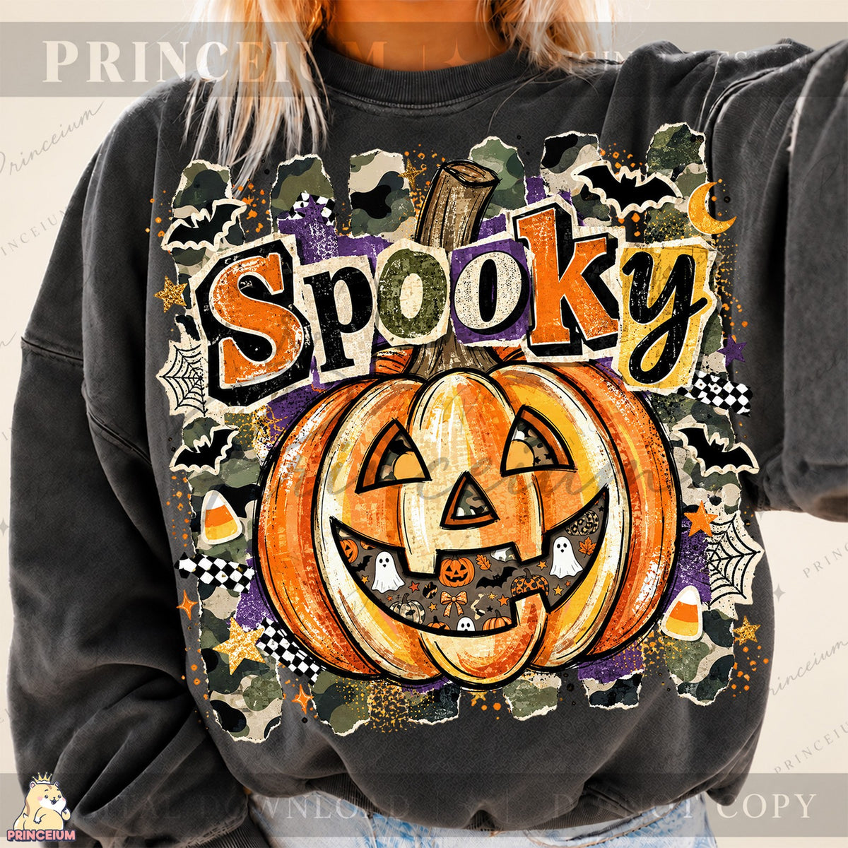 Spooky Camo Pumpkin
