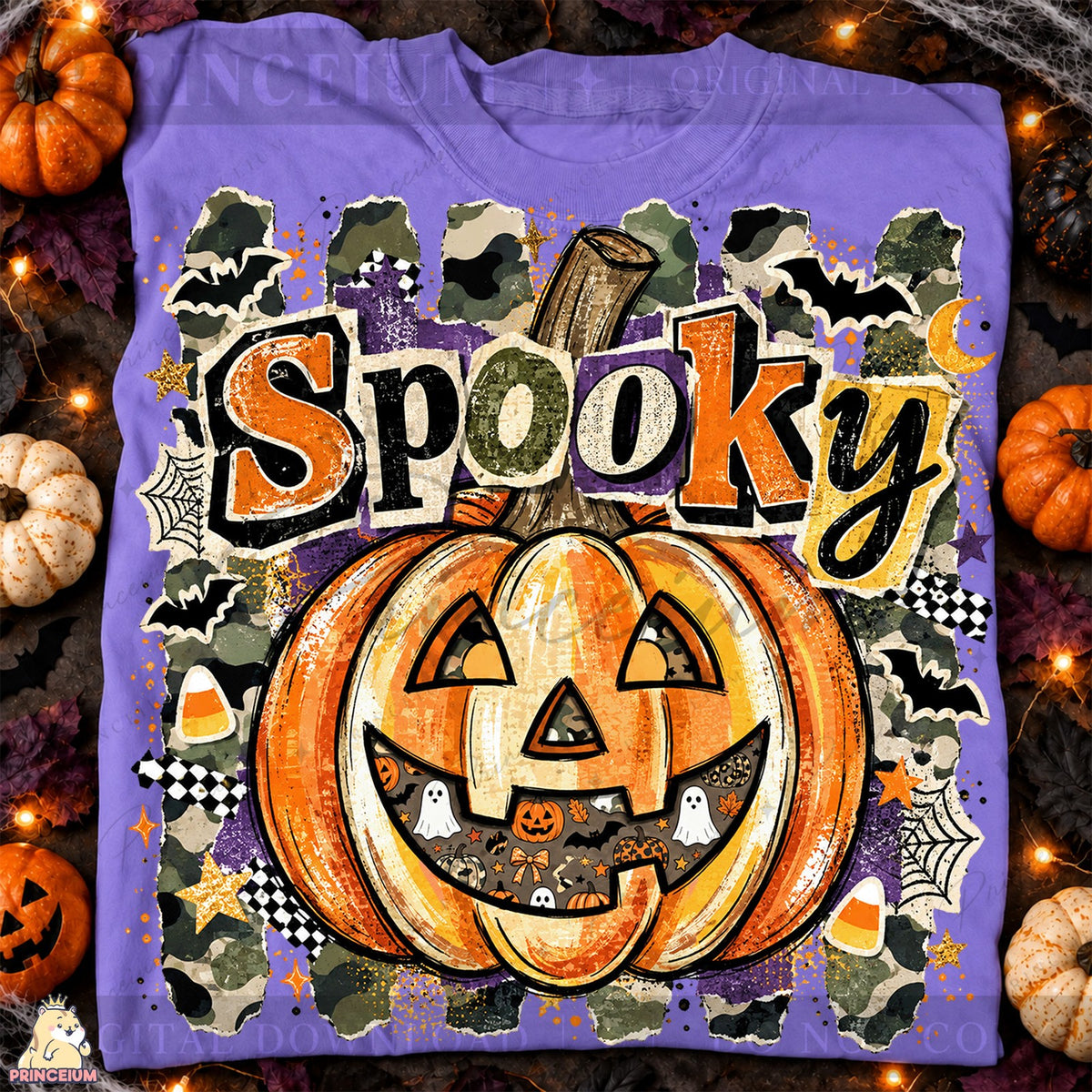 Spooky Camo Pumpkin