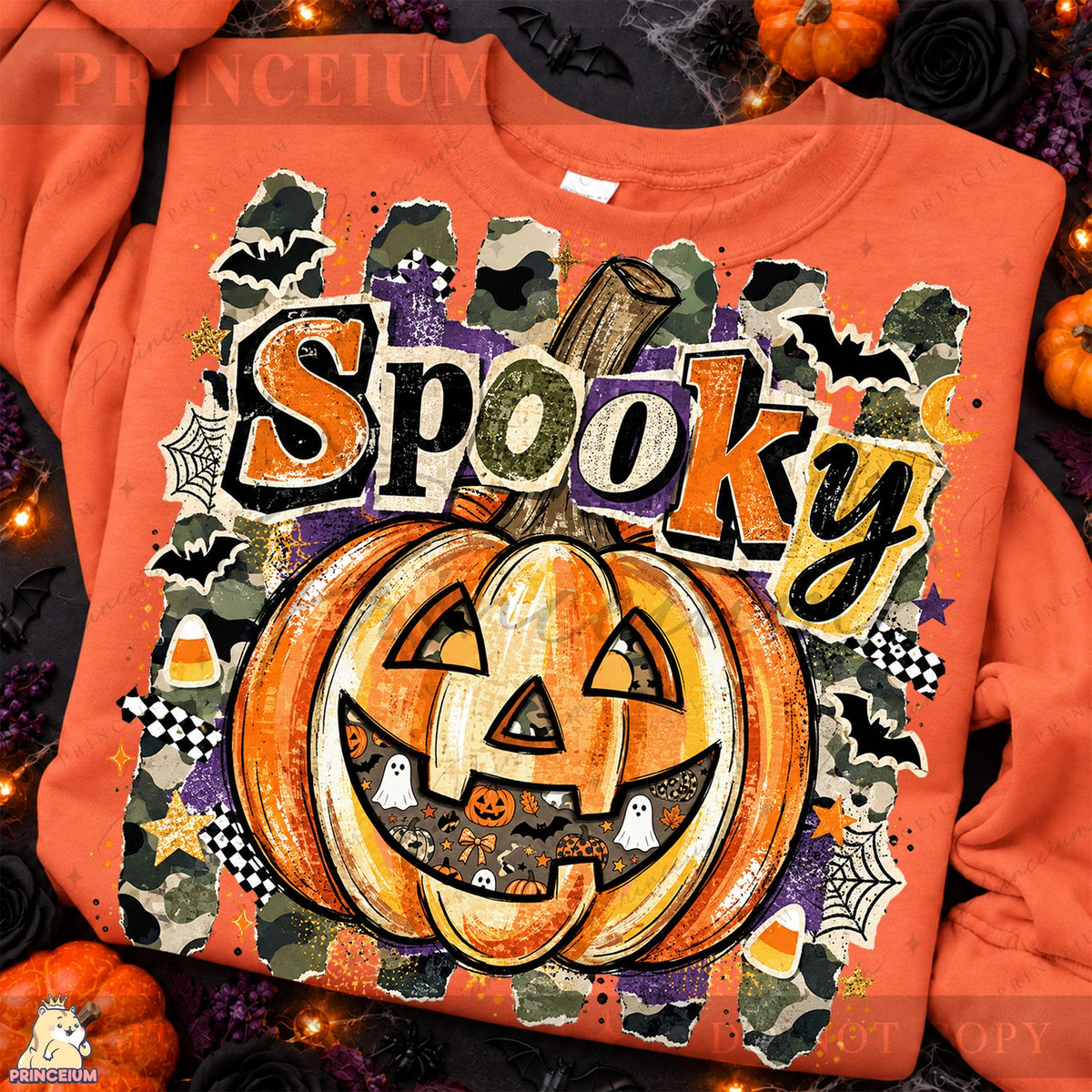 Spooky Camo Pumpkin