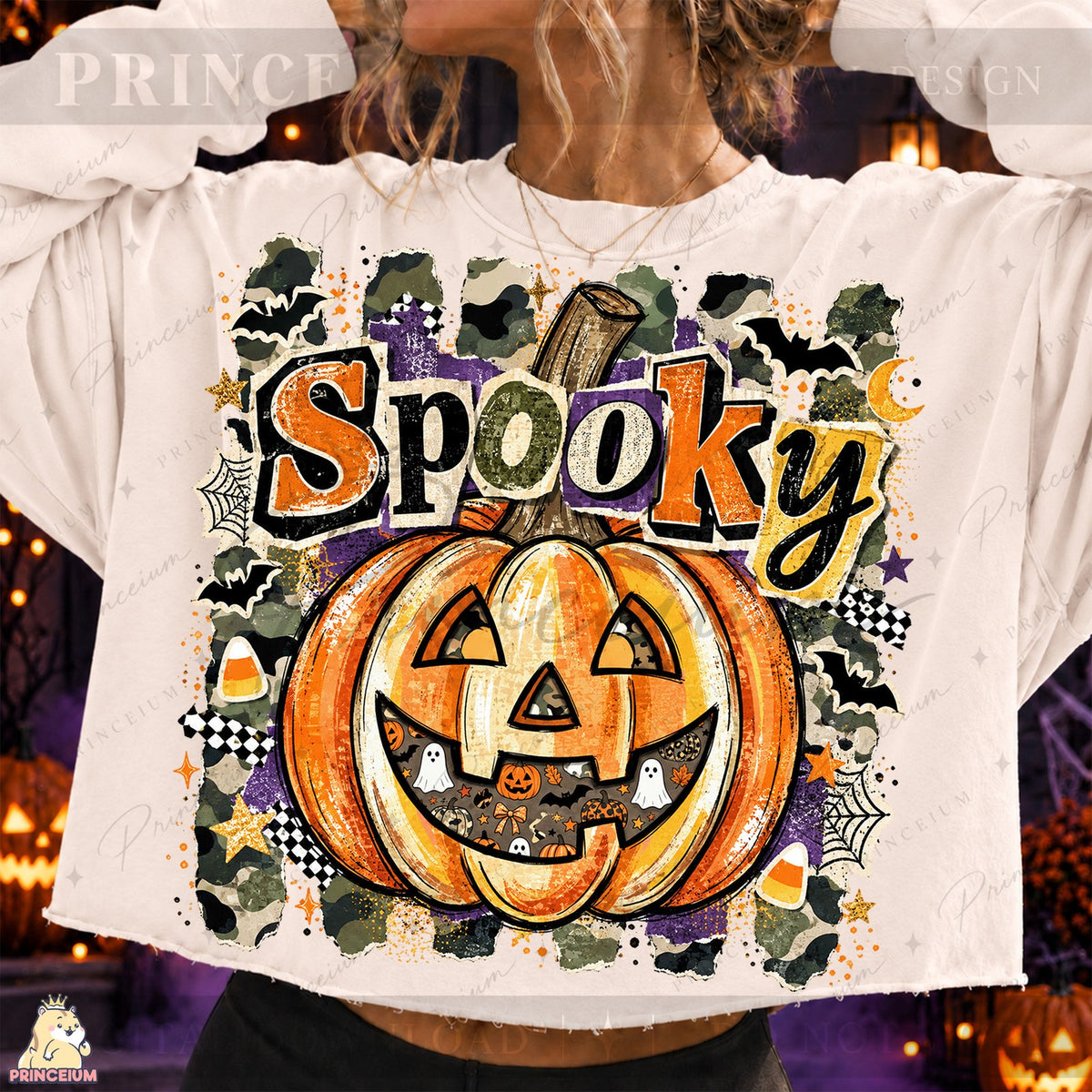 Spooky Camo Pumpkin