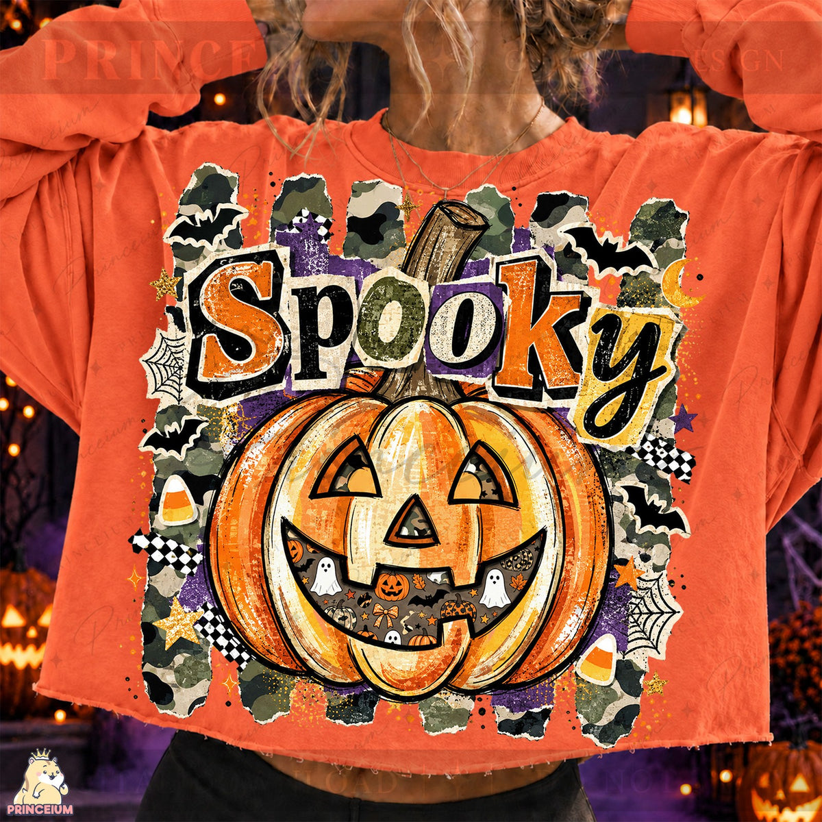 Spooky Camo Pumpkin