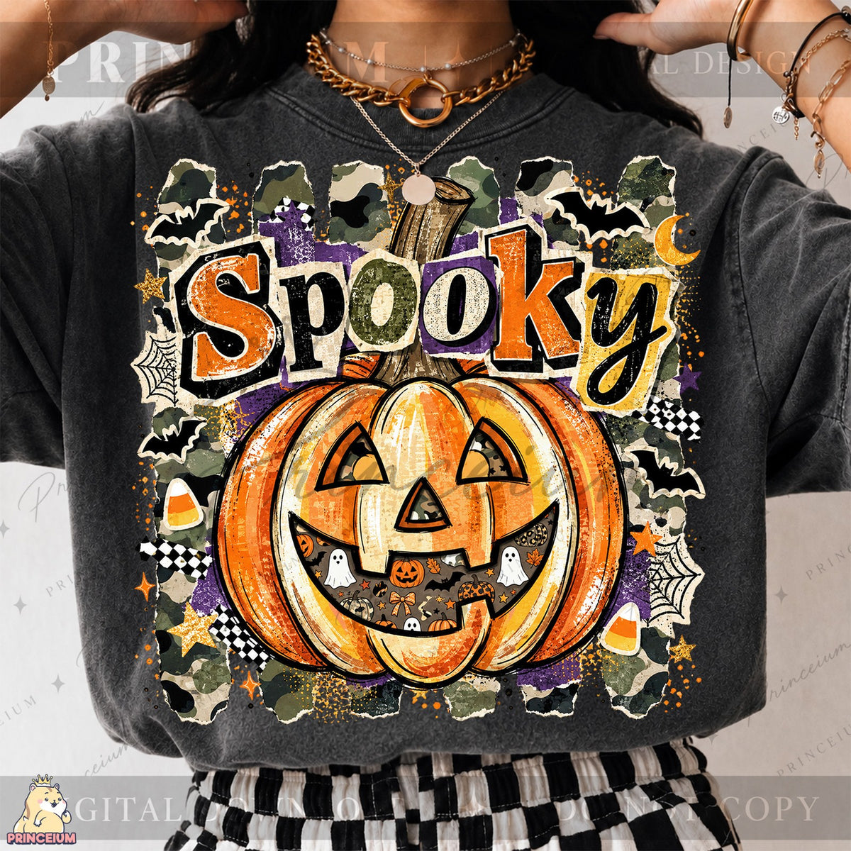 Spooky Camo Pumpkin