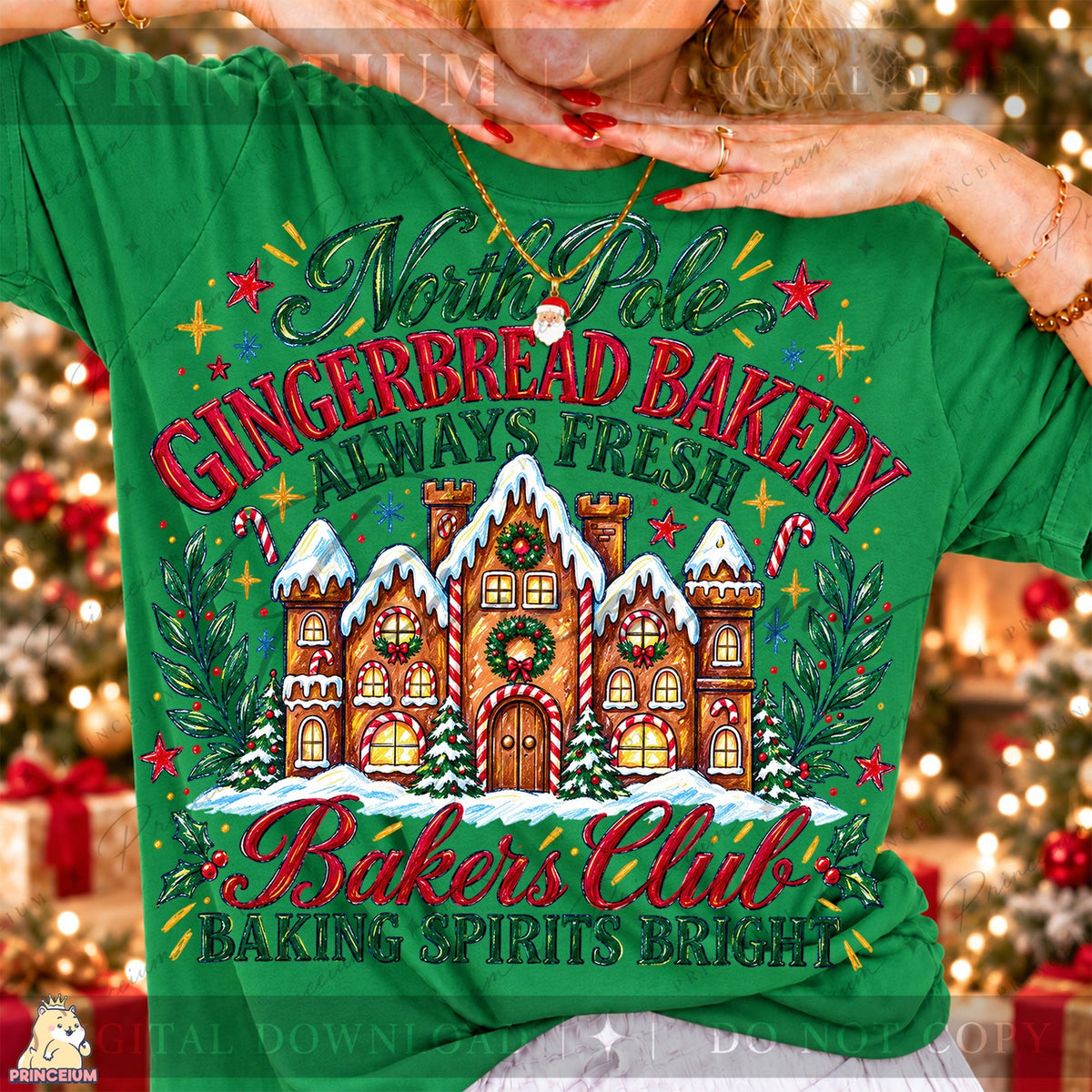 North Pole Gingerbread Bakery Front and Back