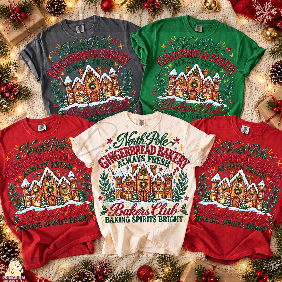 North Pole Gingerbread Bakery Front and Back