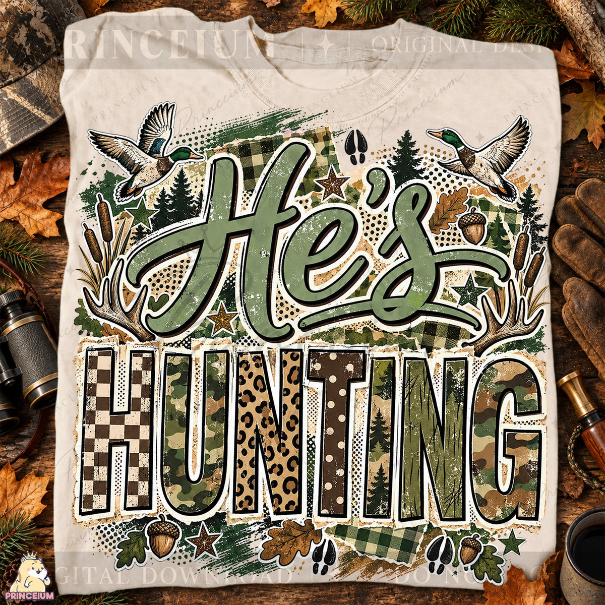 He's Hunting Camo