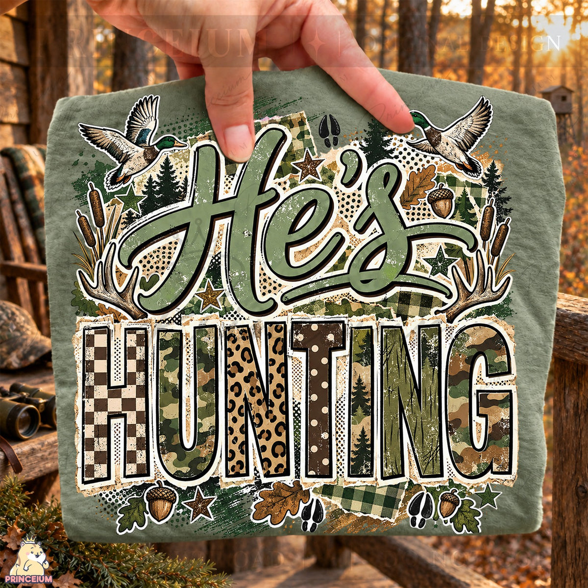 He's Hunting Camo