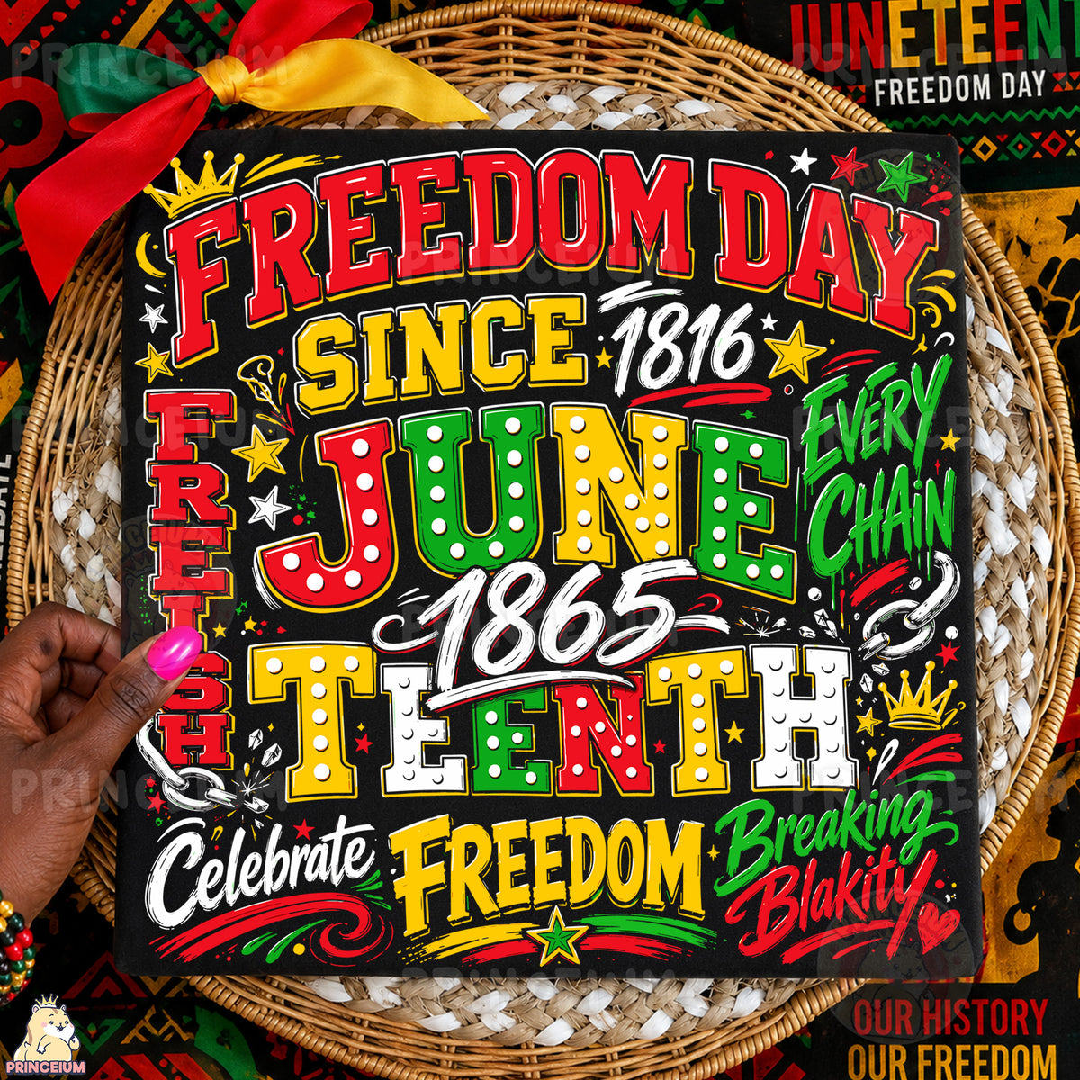 Freedom Day Juneteenth Since 1865 Sublimation Design PNG Celebrate Freedom Digital Download