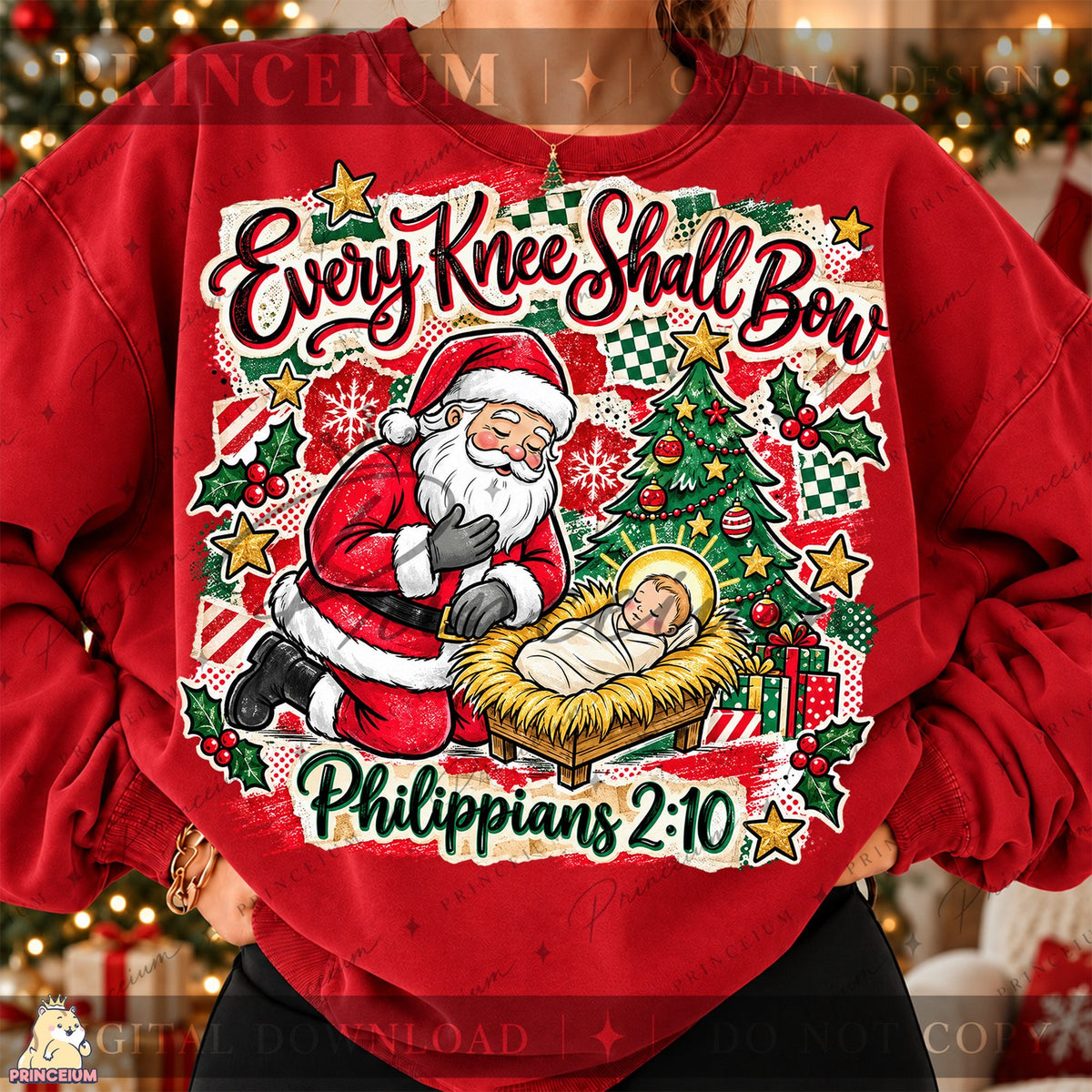 Every Knee Shall Bow Santa Nativity