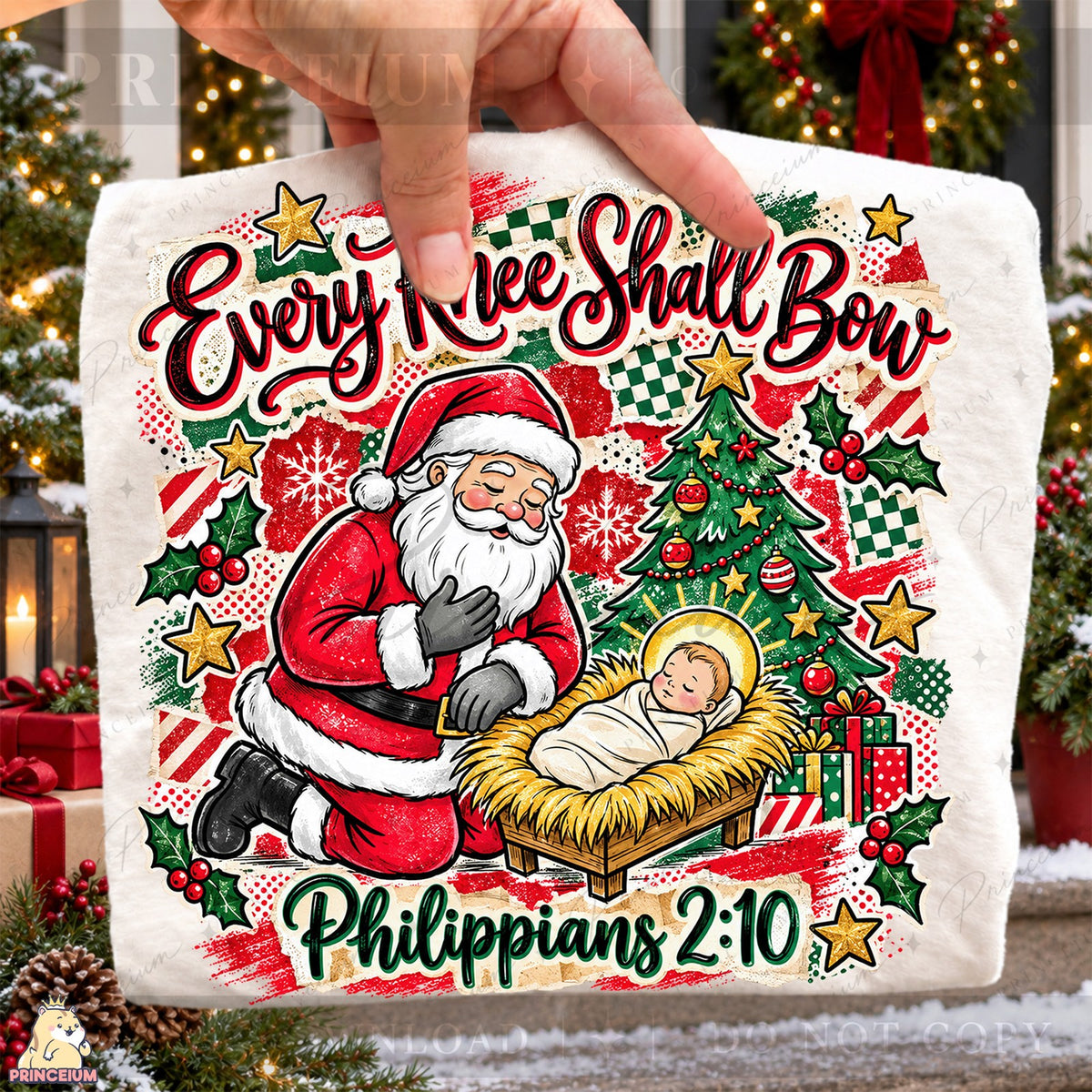 Every Knee Shall Bow Santa Nativity