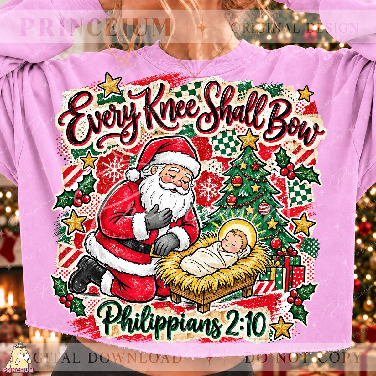 Every Knee Shall Bow Santa Nativity