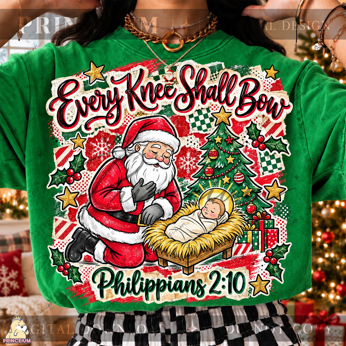 Every Knee Shall Bow Santa Nativity