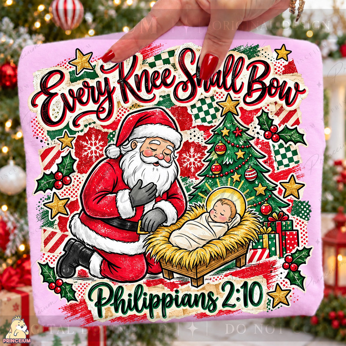 Every Knee Shall Bow Santa Nativity