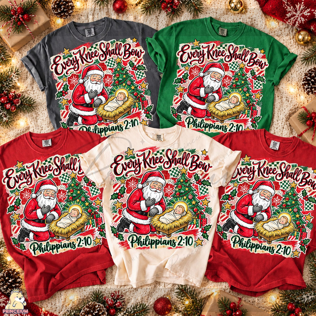 Every Knee Shall Bow Santa Nativity