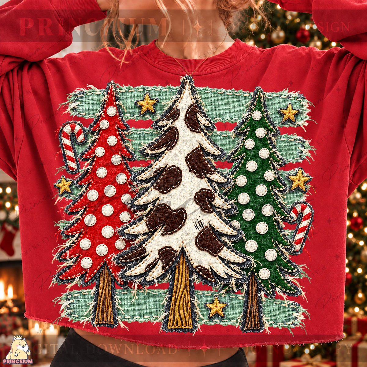 Cow Print Christmas Trees