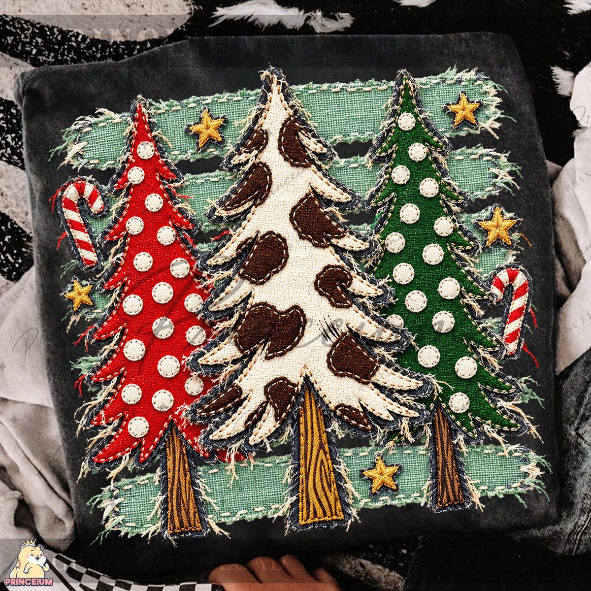 Cow Print Christmas Trees