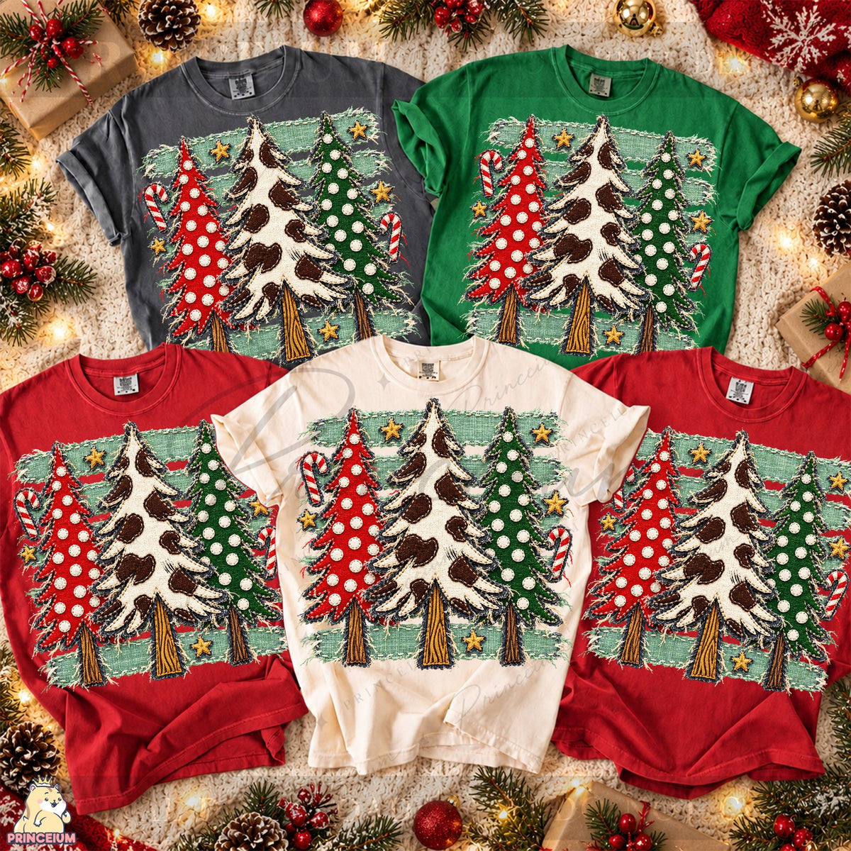 Cow Print Christmas Trees
