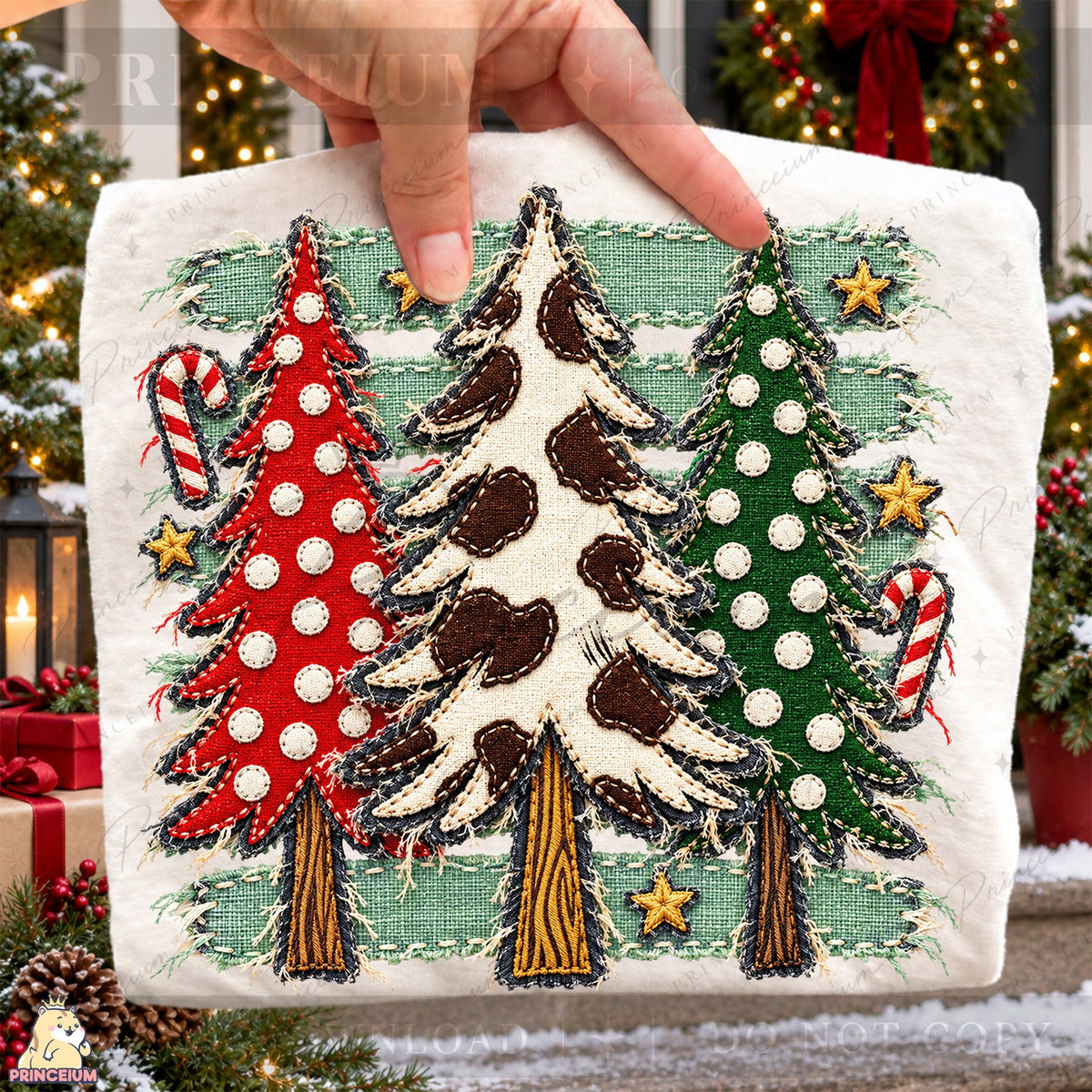 Cow Print Christmas Trees