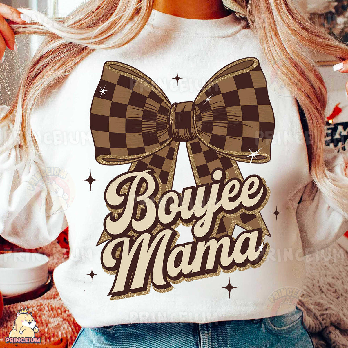 a close up of a person wearing a shirt with a bow