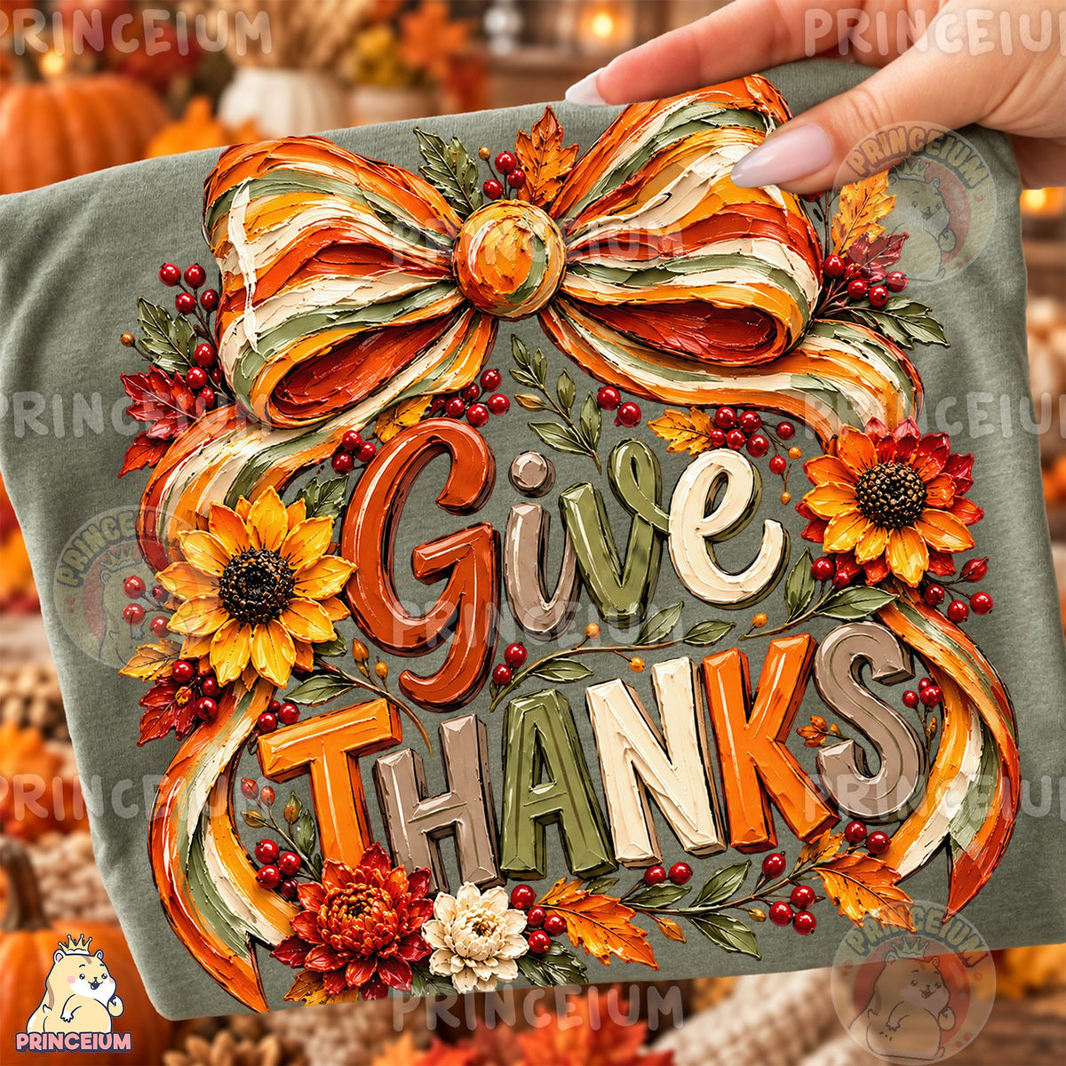 Give Thanks Fall Bow