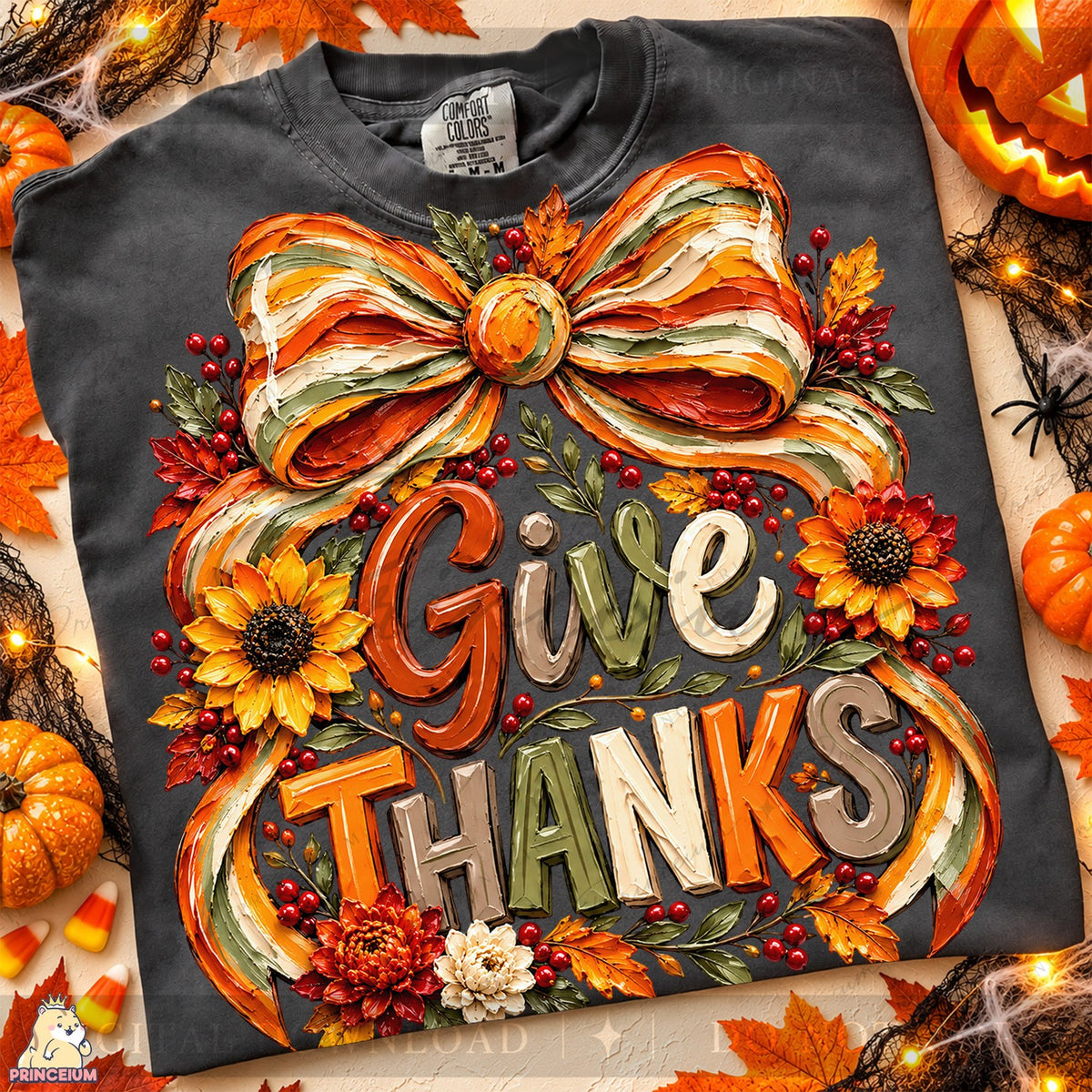 Give Thanks Fall Bow