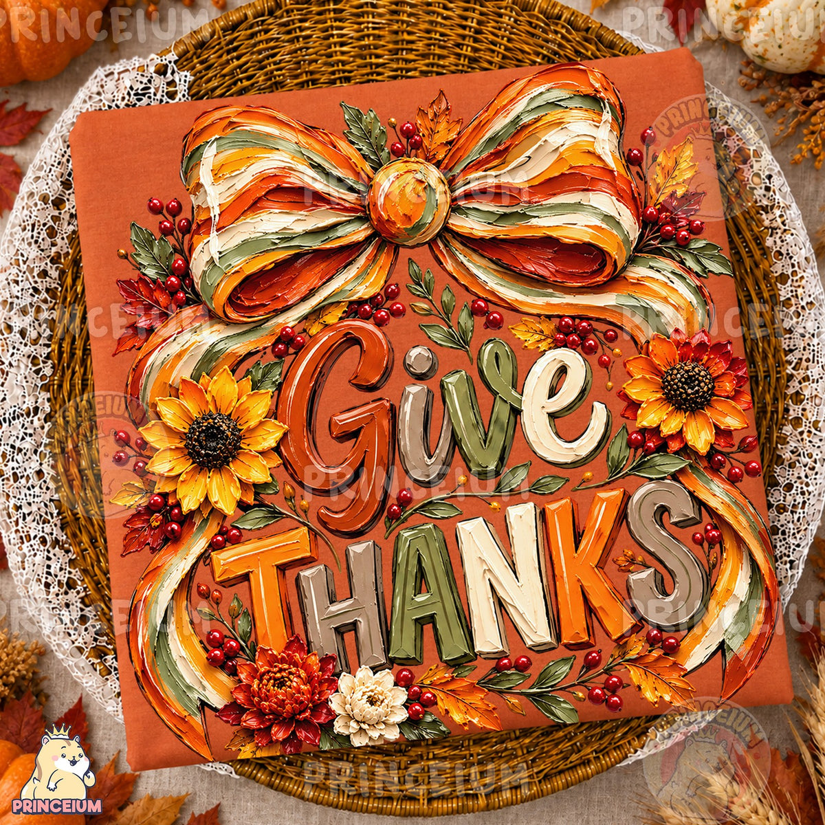 Give Thanks Fall Bow