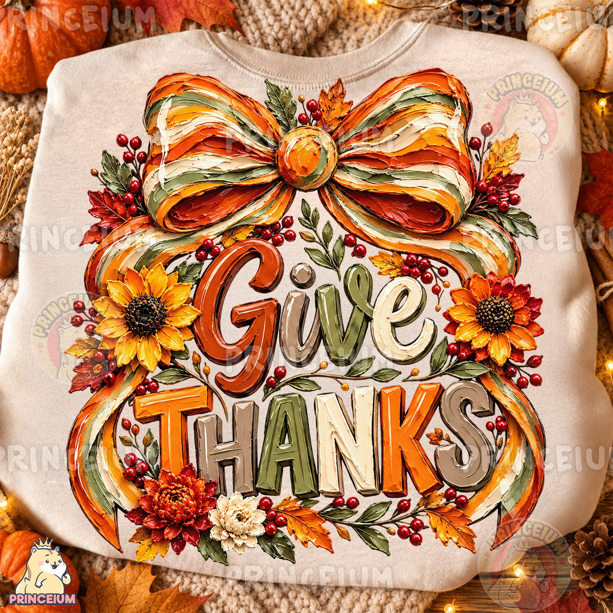 Give Thanks Fall Bow