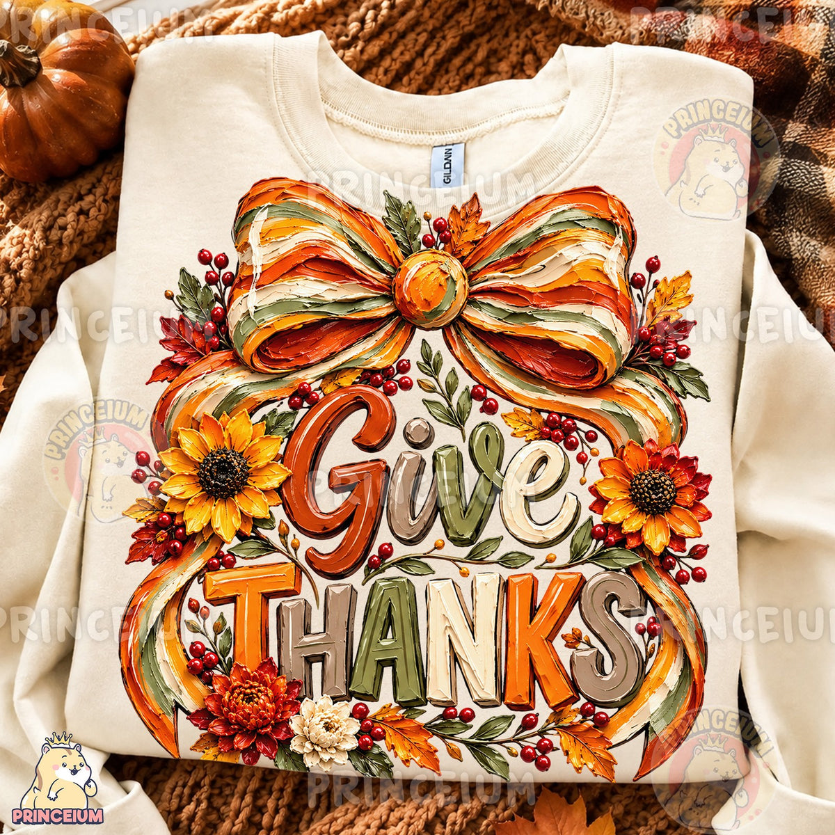 Give Thanks Fall Bow