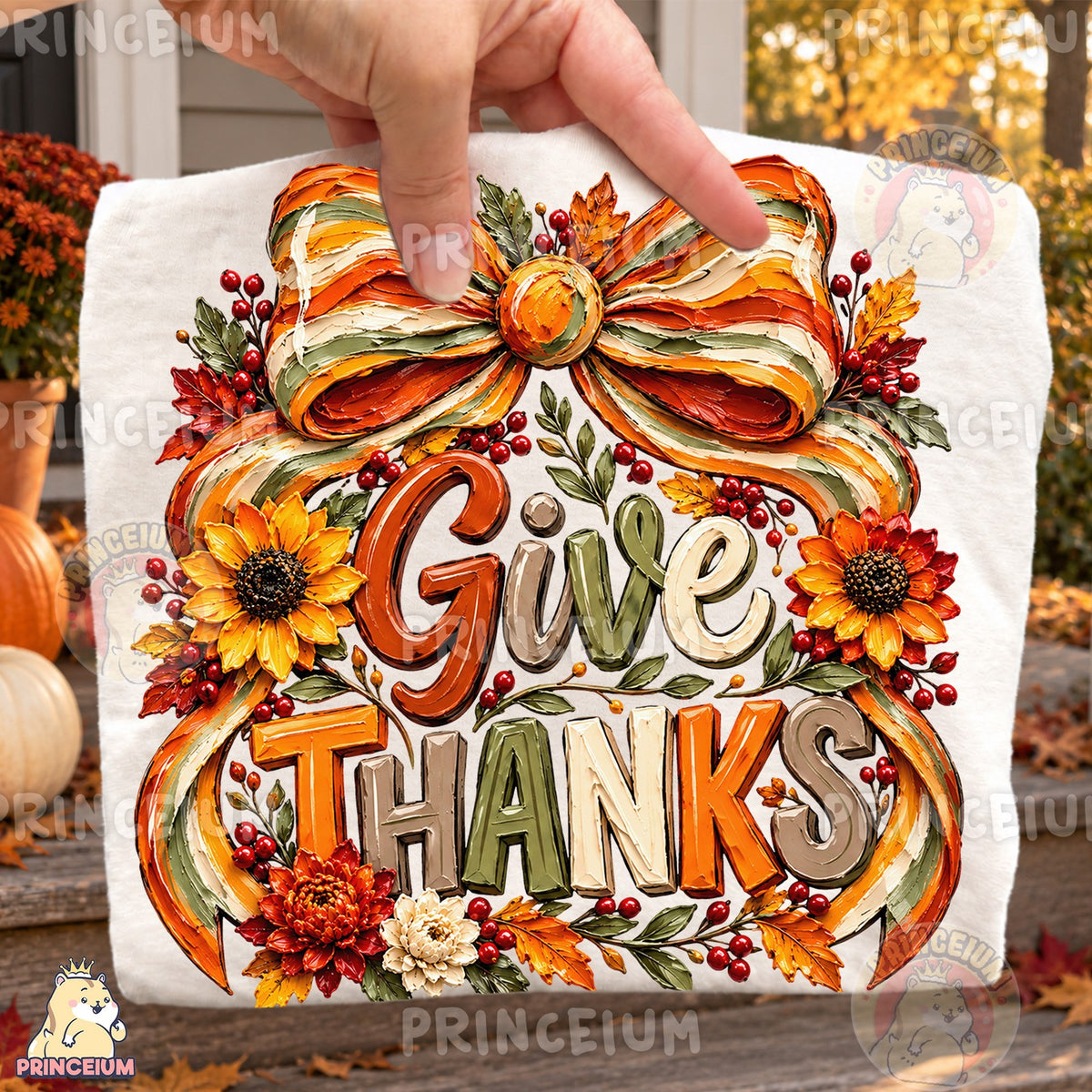 Give Thanks Fall Bow