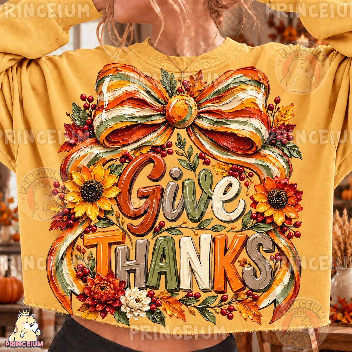 Give Thanks Fall Bow