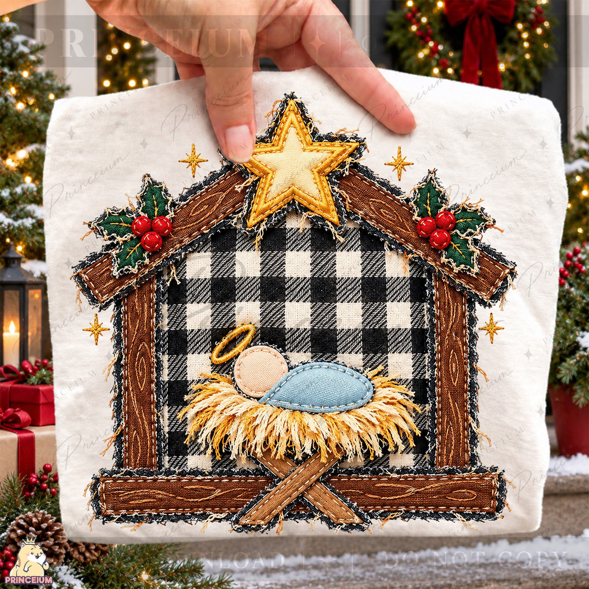 Rustic Nativity Under the Star