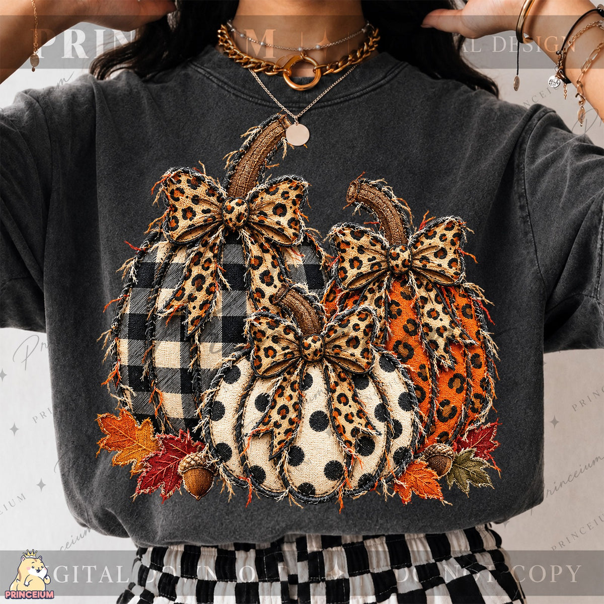 Frayed Leopard Pumpkin Trio
