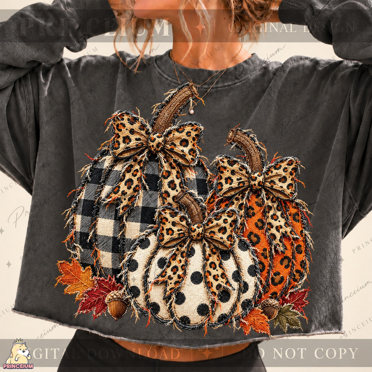 Frayed Leopard Pumpkin Trio