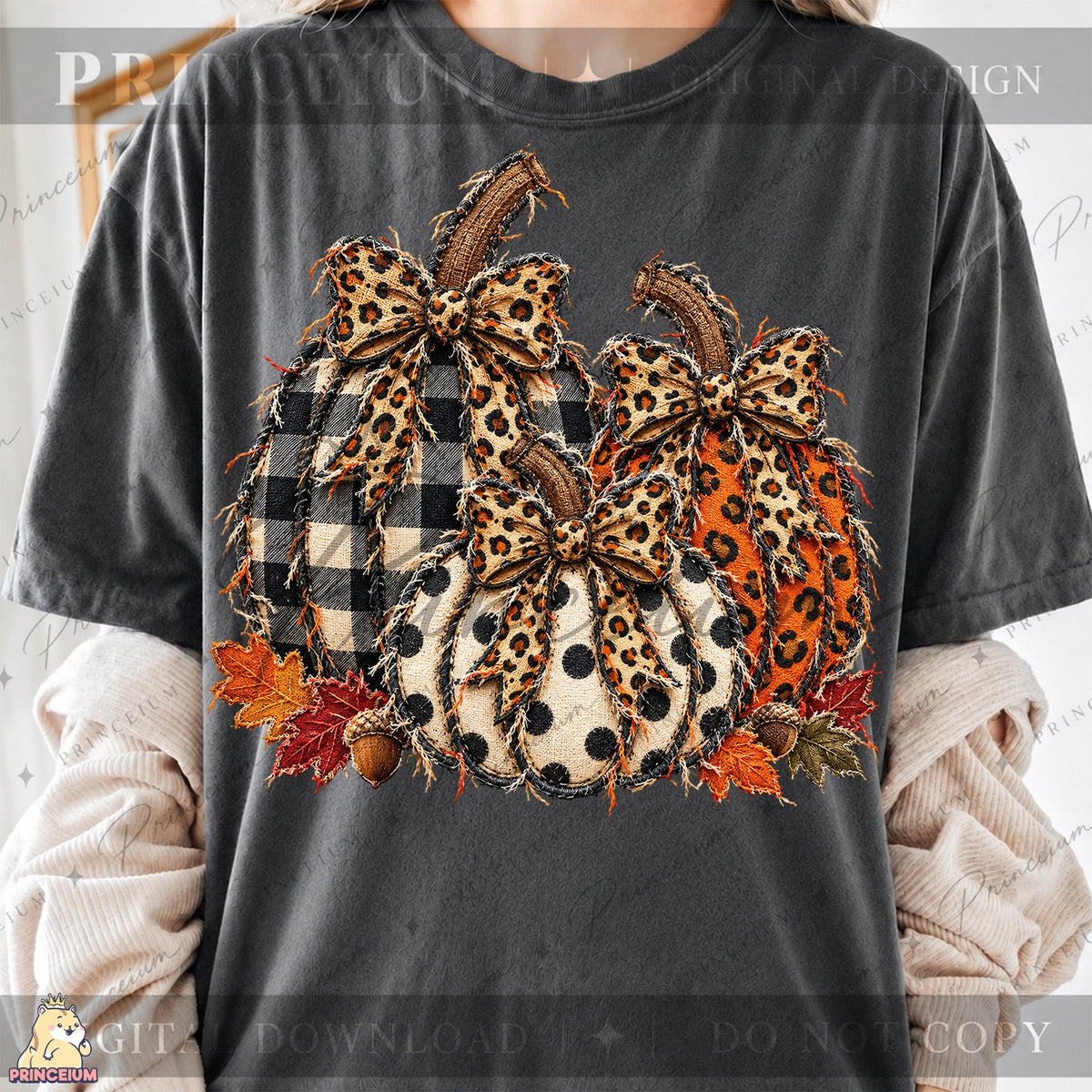Frayed Leopard Pumpkin Trio