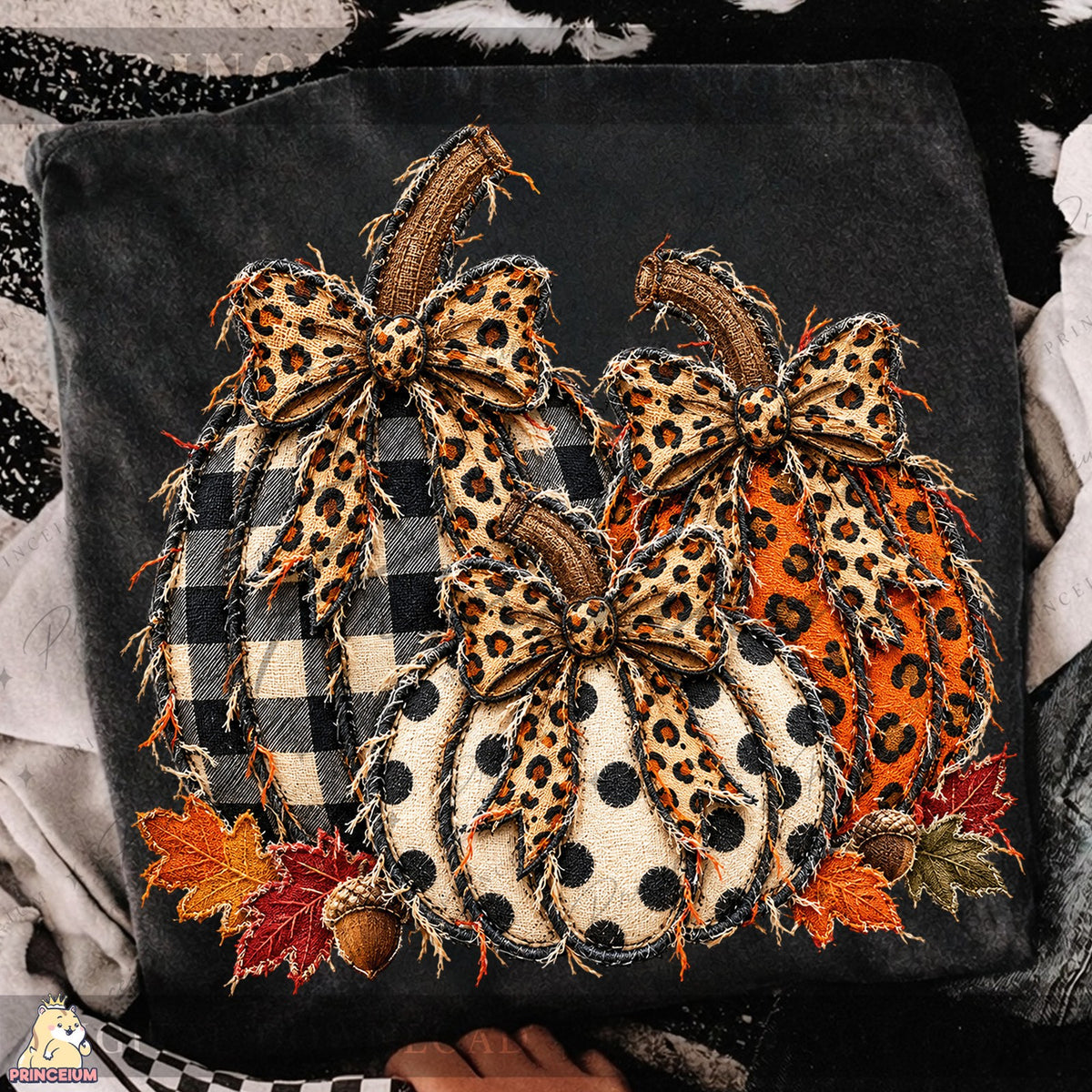 Frayed Leopard Pumpkin Trio