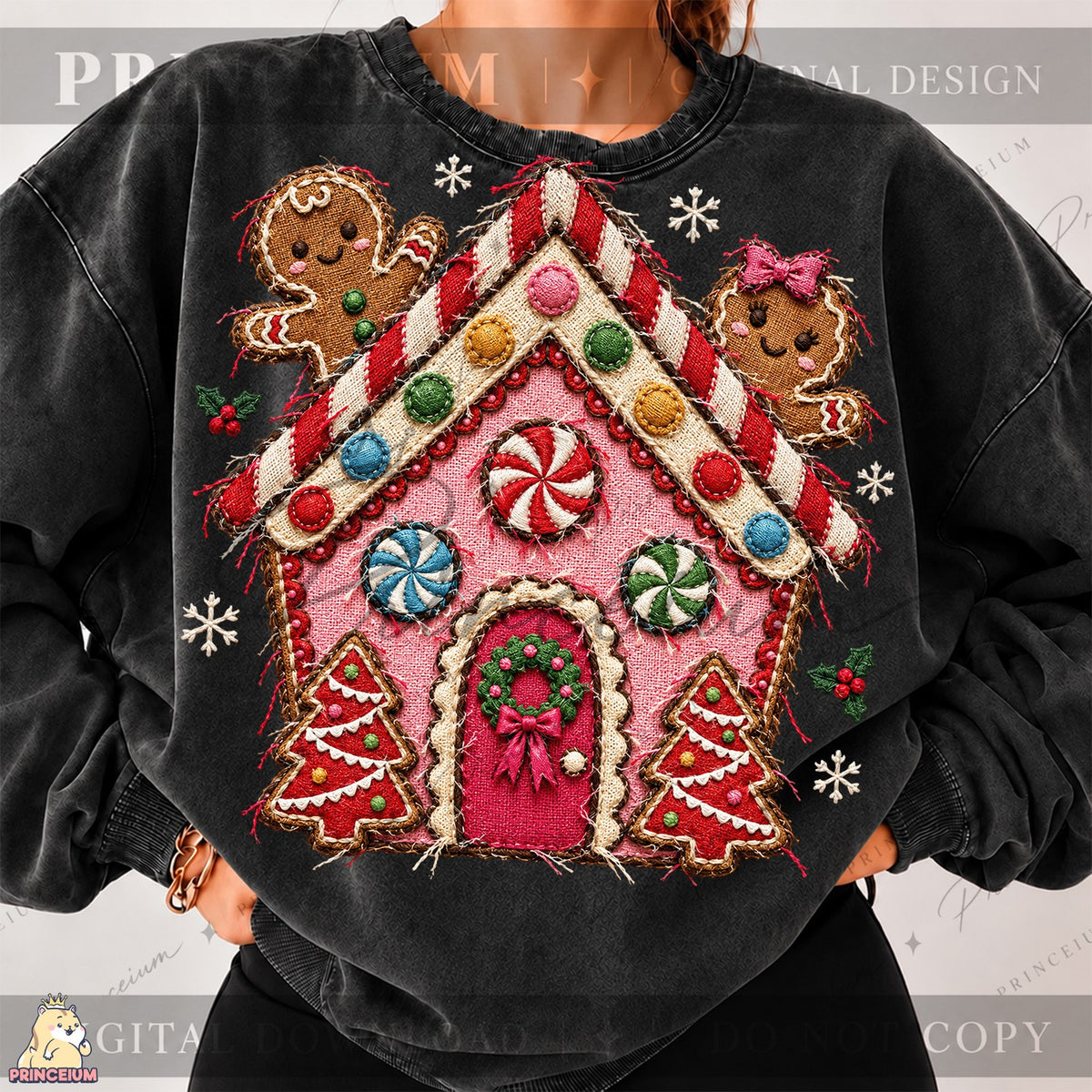 Embroidered Gingerbread House