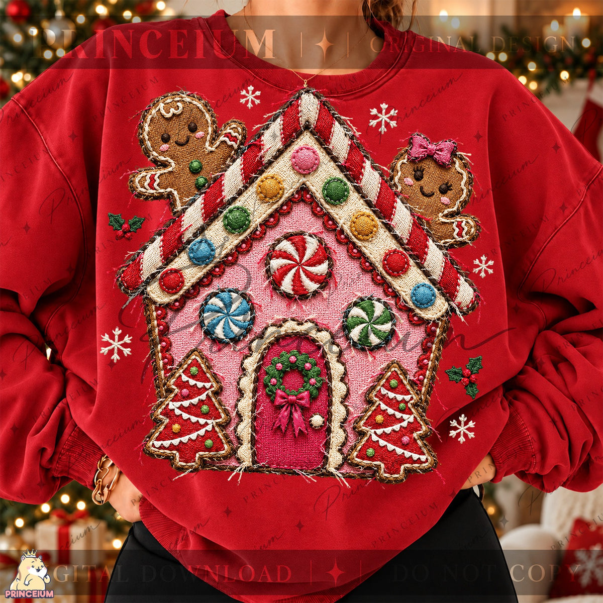 Embroidered Gingerbread House