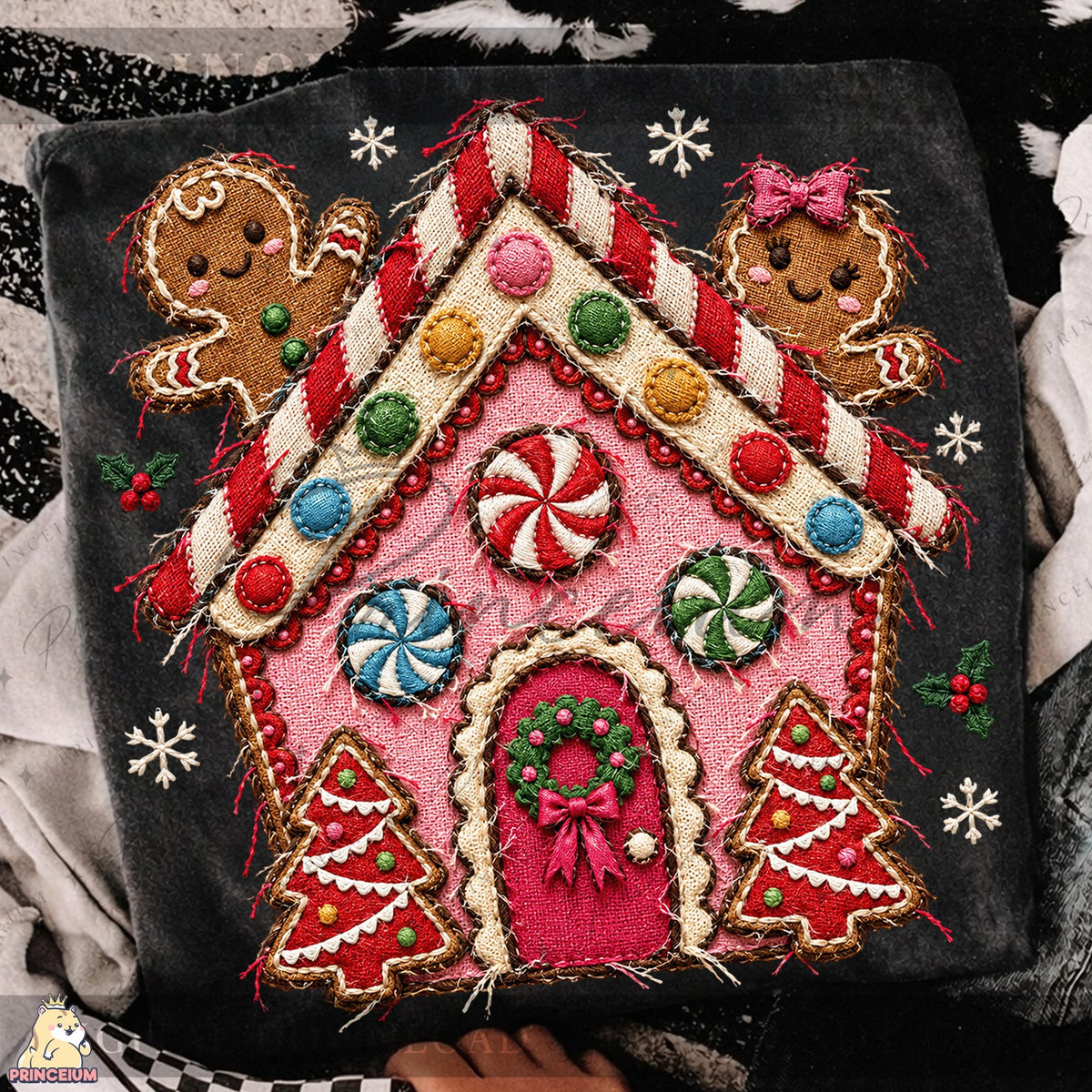 Embroidered Gingerbread House