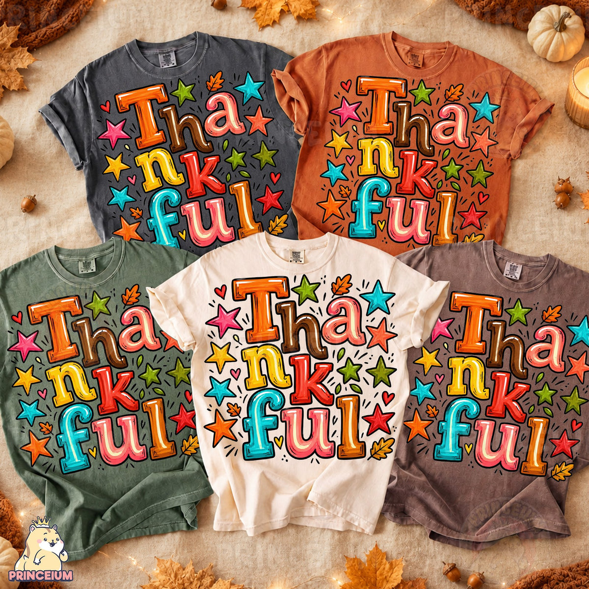 Colorful Thankful Stars